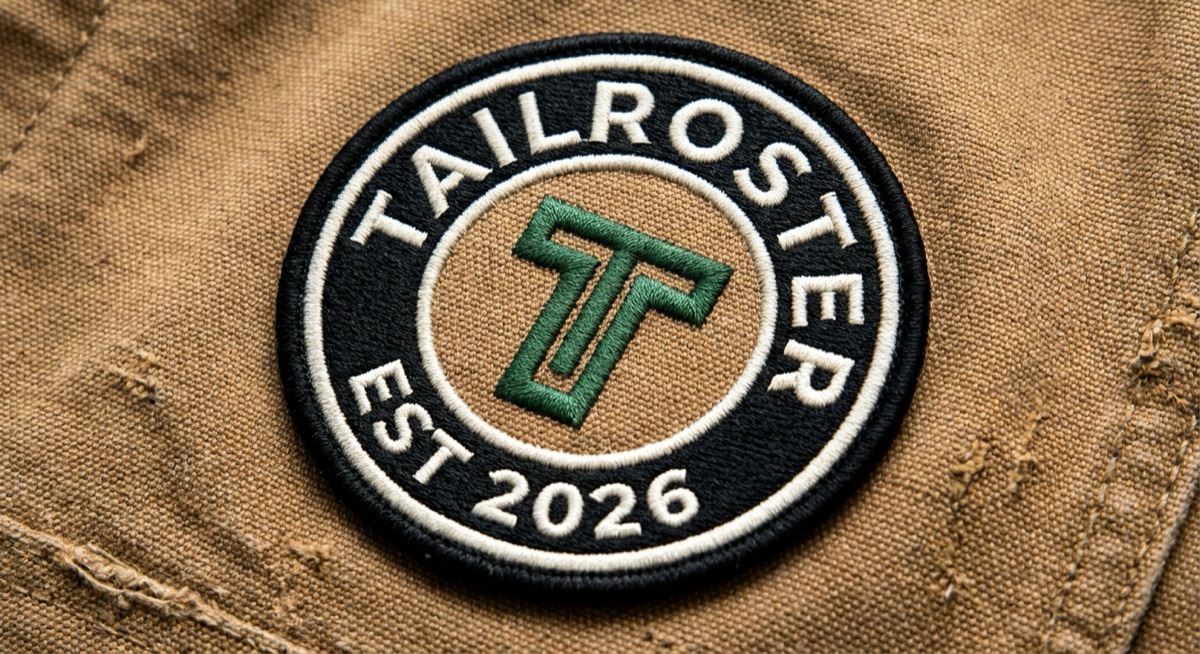 Circular embroidered patch