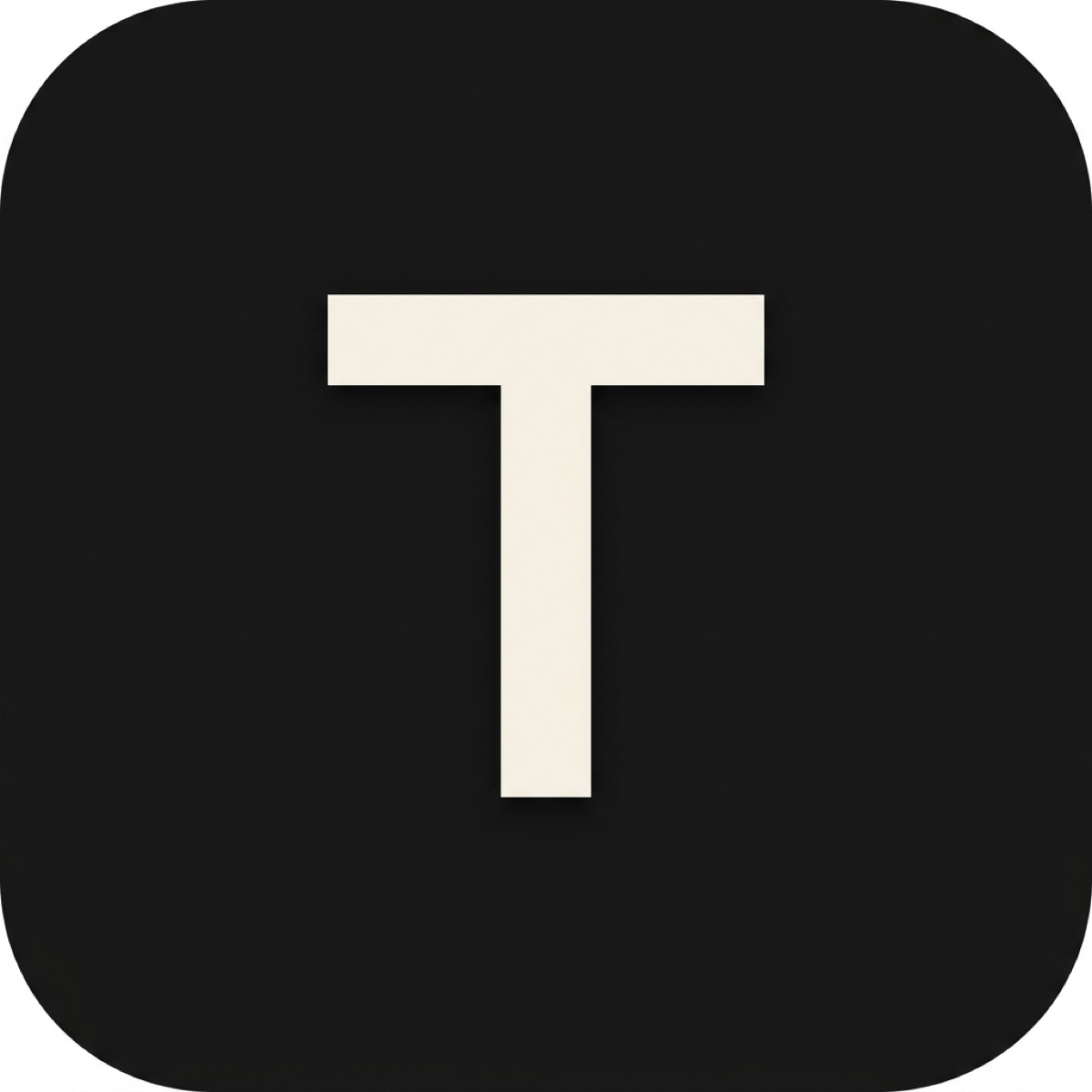 App icon: ink + bone T